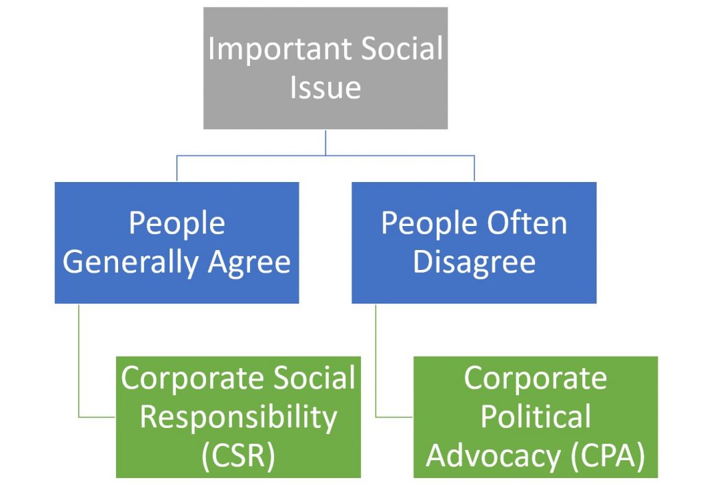 Corporate Social Responsibility (CSR) Versus Corporate Political Advocacy (CPA)