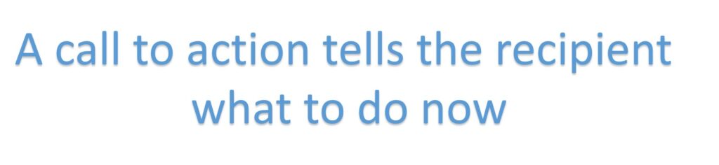 What Is The Call To Action? Specifically What Is The Action To Take?